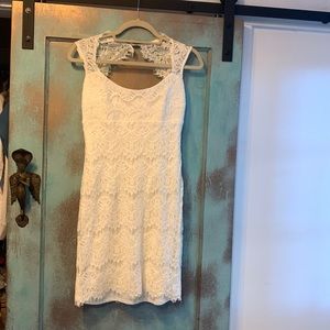 Ivory lace Cache mini dress Size 6